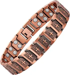 200713001 Jecanori Pure Copper Bracelet For Men Magnetic Cross Bracelets