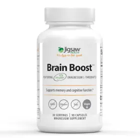 Jigsaw Health 876634001887 Brain Boost Magnesium L Threonate Supplement 90 Capsules Supports