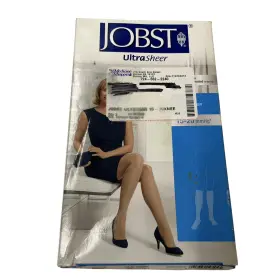 119504 Jobst Ultrasheer Kinesiology Tape Compression Knee High Large Beige 15-20 Mmhg