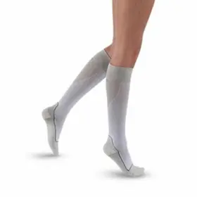 7528903 Jobst Sport 7508903 Compression Socks Knee High X-large White / Gray Closed Toe #7528903