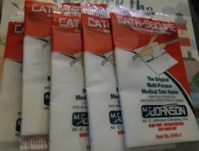 5445-2 Johnson & 5x Lot Cath-secure # - 2.5 Tab And 3 X 1 Inch Base M.c. Tube Holder