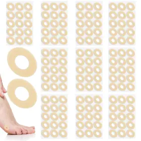 7blougmr Josojoou 670137 1 150 Pcs Corn Cushions For Toes Self-adhesive Oval Callus Pads Yellow