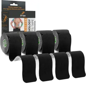 June Bugz Enterprises 860004502418 Jb Tape Precut Kinesiology Strips 4 Rolls- 80 Count 10 Inch Elastic Latex-fr