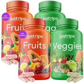 Just Ripe Nutrition 764488449675 Fruits And Veggies Supplement 90 Fruit Vegetable Capsules 2 Pack Led Whole