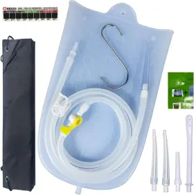 Jzcxword 445046977931 Silicone Enema Bag For Colon Cleanse 2l With 6.3ft Tubing
