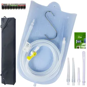 Jzcxword 797241379056 Silicone Enema Bag For Colon Cleanse 2l With 6.3ft Tub Inch