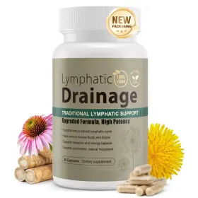 Linba-002 Kaseano Lymphatic Drainage Capsules 60 Count Pack Natural Herbal Supplement Immune Fluid