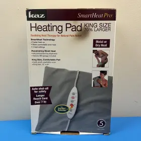 Hp950 Kaz Vtg Smart Heat Pro Gray Heating Pad King Size 12x24 Inch Model Open Box