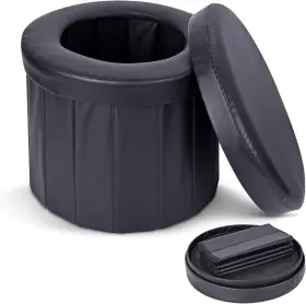 Kdd 789622563963 Portable Toilet Camping Outdoor Car Folding Stool Small Onecolor