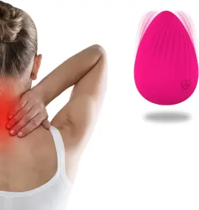 K-02-a Kelemeida Handheld Portable Electric Vibrating Massage Ball For Myofascial Rose Red