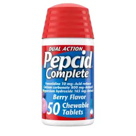 Kenvue 716837291503 Pepcid Complete Acid Reducer Antacid Chewable Tablets Heartburn Relief