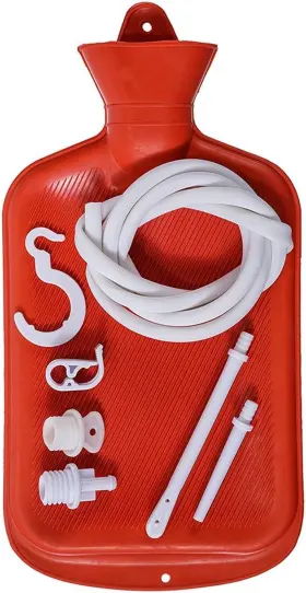 Kimann 313102163178 Enema Bag Anal Douche For Men Women Bpa Free 2 Quart Hot Water Bottle - Coffee