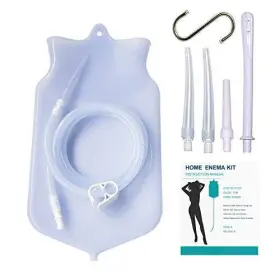 Kimann 702865501530 Enema Bag Kit For Colon Cleansing 2 Quart Open Top With Silicone H