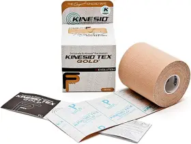 Gkt15034 Kinesio Taping - Elastic Therapeutic Athletic Tape Tex Gold Fp Beige 3 Inch X