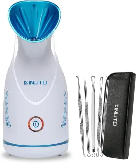 5158 Kinlito Facial Steamer Ionic Face For Home Warm Mist Small Blue