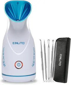 Cl5158 Kinlito Facial Steamer Ionic Face For Home Warm Mist Small Blue