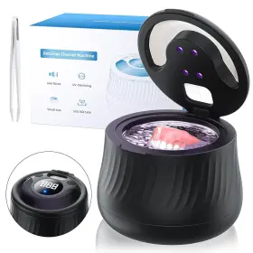 Kintle 741541169381 Ultrasonic Retainer Cleaner Machine- 45khz Denture Black