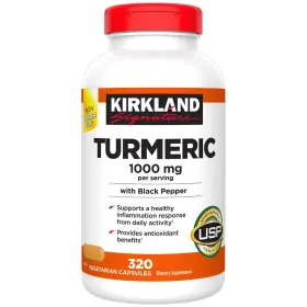 1820336 Kirkland Signature Turmeric With Black Pepper 1 Count Pack Of 320 White