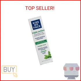 I0096181 Kiss My Face Triple Action Toothpaste - Sls And Fluoride Free Removes Plaque