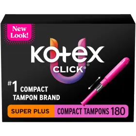 10036000515852 Kotex Tampons Super Plus Absorbency Unscented 192 Count 6 Pack U Click Compact