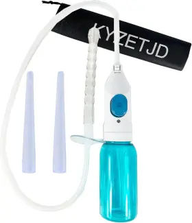 Kyzetjd 313043341338 Back-flow Enema Bottle Kit Anal Douche Cleaner For Men Women With 100ml Peri Bot