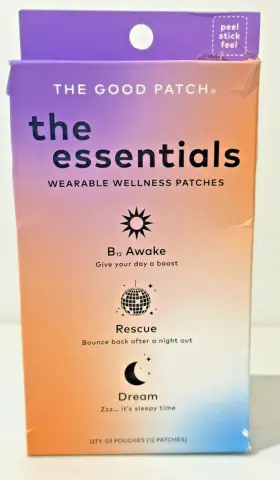 La Mend Inc. 850031068988 The Good Patch - Essentials 12 Patches B12 Awake Rescue Dream Dmg Box