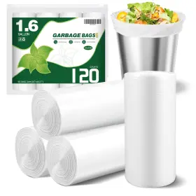 Lg-tb016 Leagim 120 Counts 1.6 Gallon Small Trash Bags Mini 1 Count Pack Of White