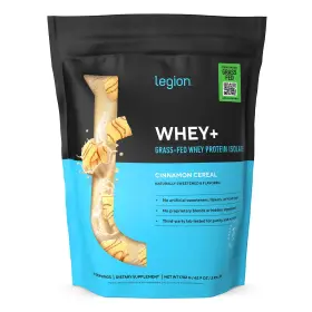 Legion 653341674210 Whey Protein Isolate Powder Cinnamon Cereal 60 Servings Grass Cows Sugar