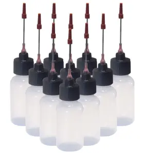 Liberty Products 696598045174 10-1oz Plastic Squeeze Bottles 1.5 Inch Stainless Applicators