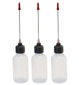 Liberty Products 696606045226 3-2oz Plastic Squeeze Bottles 3 Inch Stainless Applicators