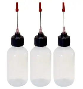 Liberty Products 696606045264 3-2oz Plastic Squeeze Bottles 1.5 Inch Stainless Applicators
