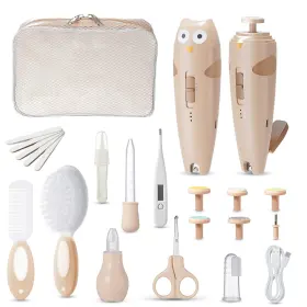 Ablinn01 Lictin Baby Healthcare Grooming Kit 26 In 1 Rechargeable Electric Nail Trimmer