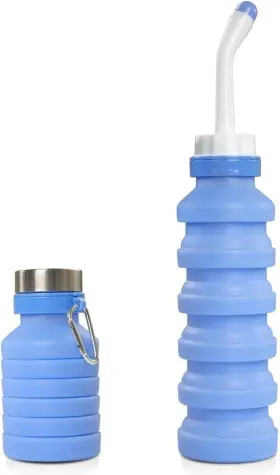 Wgsv12 Litmustes 550ml Bidet Foldable Manual Toilet Spray Bottle Handheld Cleaning Blue