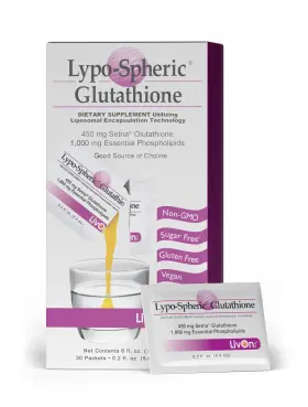 80062464 Livon Laboratories Glutathione Supplement Lypo Spheric 30 Pack 450mg Packets
