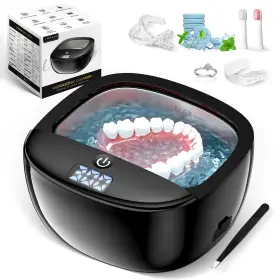 Loevcc 850060539091 Wireless Ultrasonic Retainer Cleaner Black
