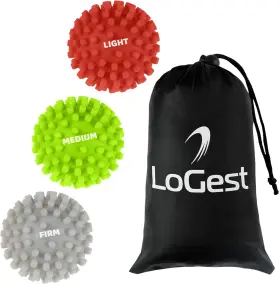 365k8 Logest 3-piece Set Foot Massage Ball - For Trigger Point Therapy Injury Blue