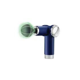 Lomm1110bl Lomi Foldable Percussion Gun Massager With 4 Interchangeable Heads Blue