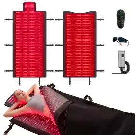 Lpkp 725945198925 Red Light Therapy Mat Foldable 74.6 X 33.3 660nm 850nm High Density Leds