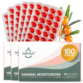 Lubracil 197644478958 Vaginal Moisturizer Pills Sea Buckthorn Oil 60 Count Pack Dryness Women