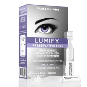 622309 Lumify Preservative Free Eye Drops Red Eyes Redness Reliever 20 Count Sensitive