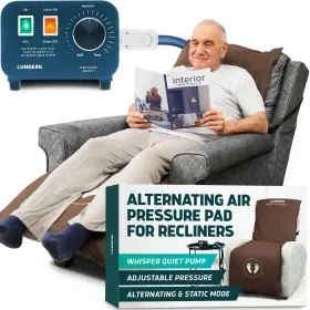 Lunderg 850040724905 Alternating Air Pressure Pad Recliner Coffee Medical Grade Chair Relief