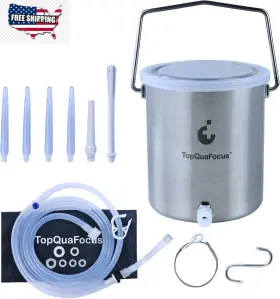 Luofunake 313112699674 Topquafocus Stainless Steel Enema Bucket Kit For Colon Cleansing Reuseable