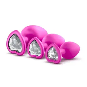 395830 Luxe Bling Training Kit Pink With White Gems Novelty Plug Set