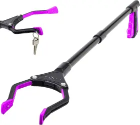 Luxet 060957050850 Grabber Reacher Tool Long Steel Foldable Pick Up Stick Strong Grip Magnetic