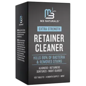 M3 Naturals 850021371029 Retainer Cleanser Tablets Invisalign Cleaner Fsa Hsa 120 Count Pack Of 1