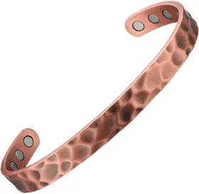 Eot1-909 Magenergy Copper Bracelet For Men And Women Magnetic Hammered