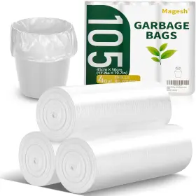 Magesh 749212863279 4 Gallon Trash Bag Strong Leakage-free Small Garbage Bags Clear
