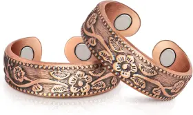 Mahnco 705353433405 Lymphatic Drainage Therapeutic Magnetic Ring Copper Rings With 3500 Gauss