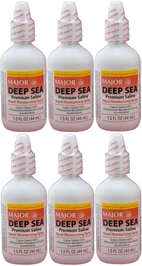 Major 696337331407 Deep Sea Saline Nasal Moisturizing Spray 1.5 Oz Set Of 6