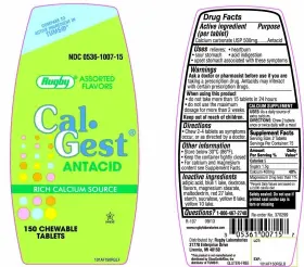 Major Rugby Lab 305361007157 Cal-gest Antacid Chewable Tablets Assorted Flavors 500mg 150 Ct Pack Of 12